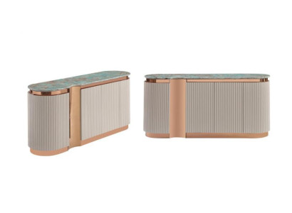 Tyylikäs sivupöytä komero peili puu ruokailuhuone kaapit setti beige